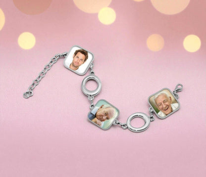 Personalized 3 Charm Silver In Loving Memory O Bracelet - The Funeral Program Site