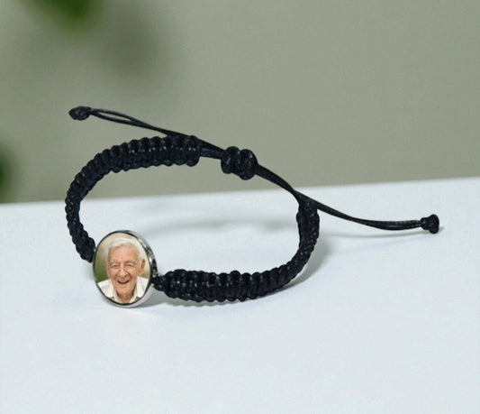 Personalized Braided Cord In Loving Memory Bracelet - The Funeral Program Site