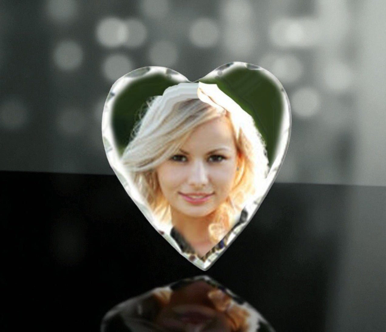 Personalized Heart Charm Florentine Edge In Loving Memory Photo Pendant - The Funeral Program Site