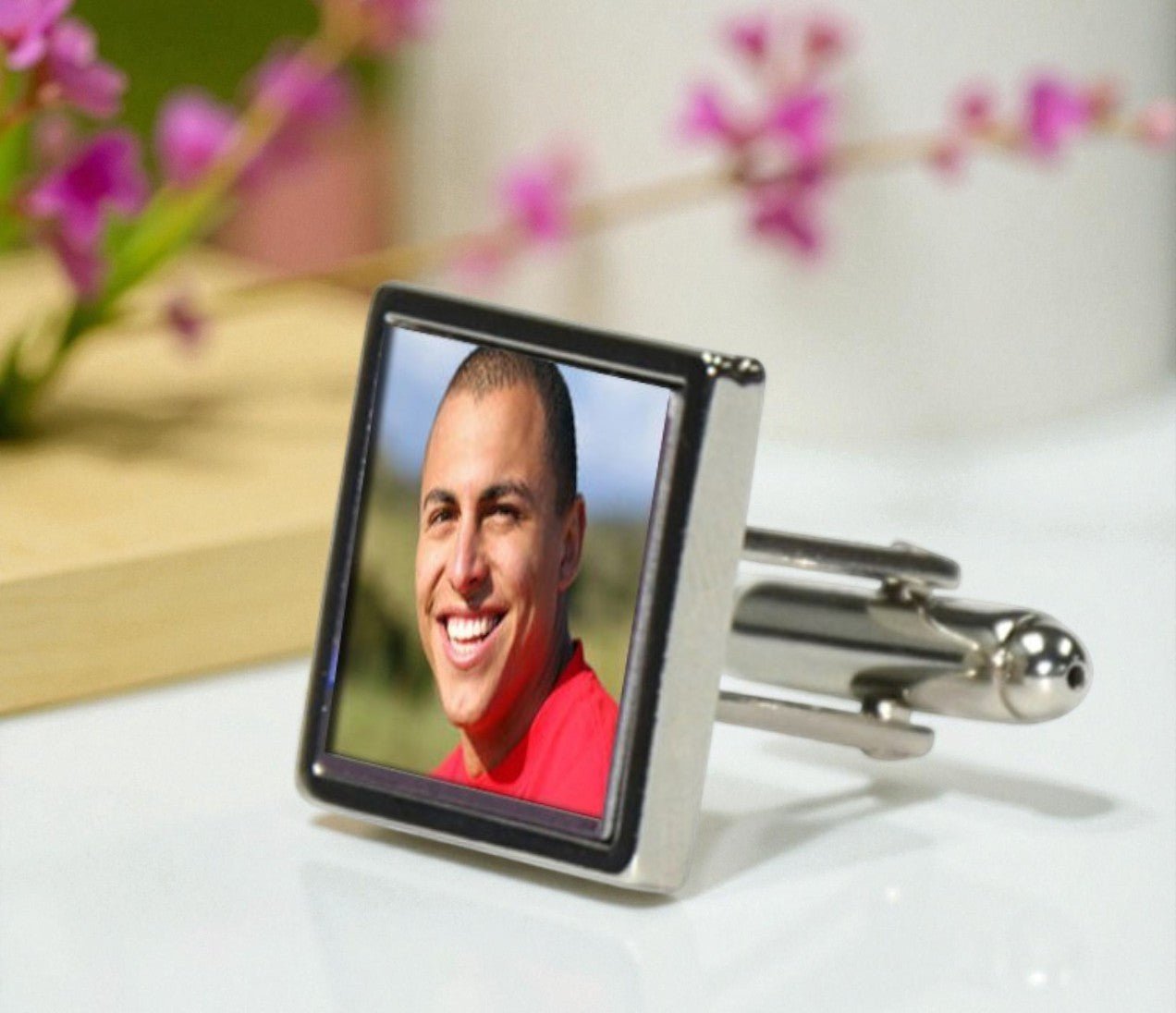 Personalized In Loving Memory Square Men's Shirt Cufflink - The Funeral Program Site