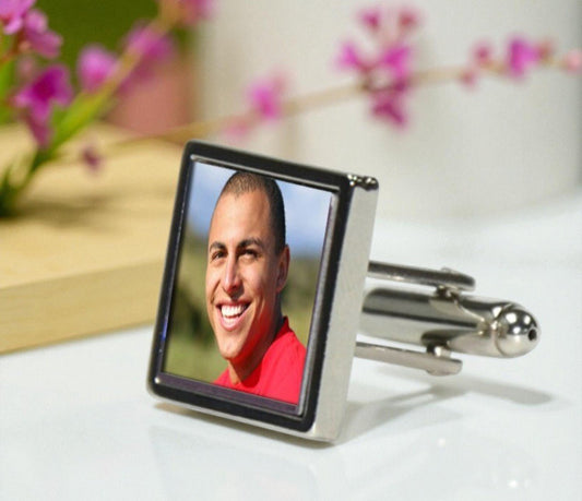 Personalized In Loving Memory Square Men's Shirt Cufflink - The Funeral Program Site