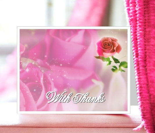 Petals Thank You Card Template - The Funeral Program Site