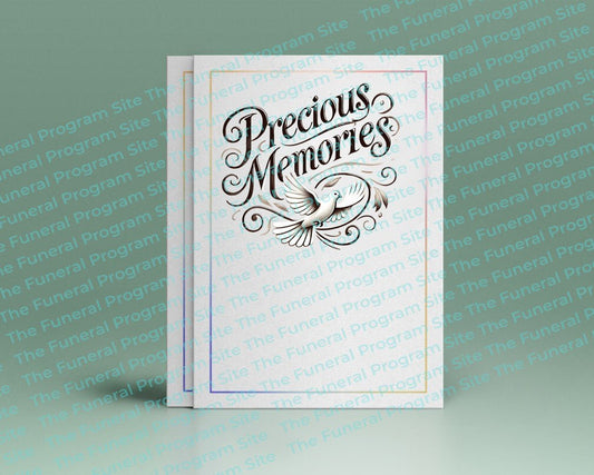 Precious Memories Funeral Program Title - The Funeral Program Site