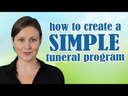 Classic Funeral Program Template