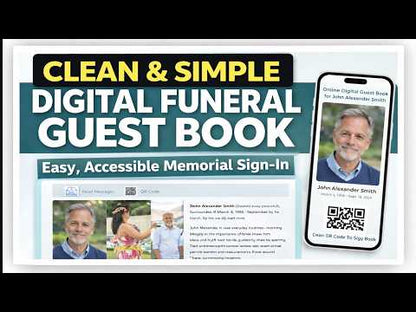 Clean Online Digital Funeral Guest Book