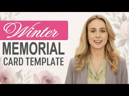 Plantilla de tarjeta conmemorativa pequeña de invierno