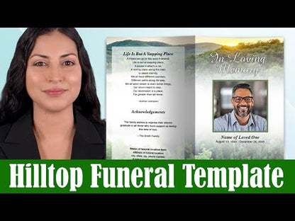 Hilltop Funeral Program Template