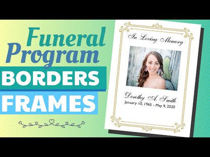 Golden Leaf Funeral Program Template