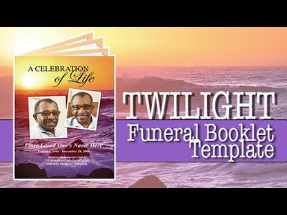 Plantilla de folleto funerario de Crepúsculo