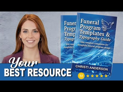 Funeral Program Templates & Typography Guide Paperback or eBook
