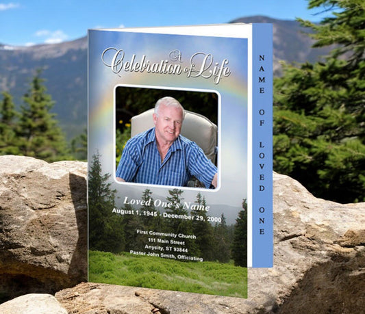 Promise 4 - Sided Graduated Funeral Program Template - The Funeral Program Site