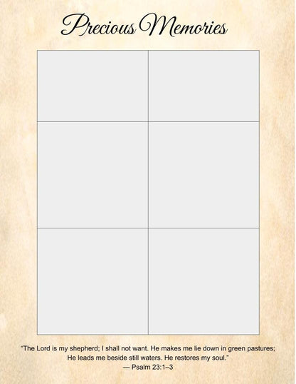 Quiet Garden Digital Only Funeral Program Template - The Funeral Program Site