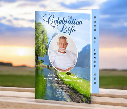 Reflection 4 - Sided Graduated Funeral Program Template - The Funeral Program Site