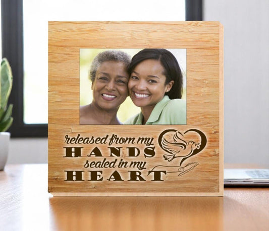 Released From My Hands Wood Memorial Plaque - The Funeral Program Site