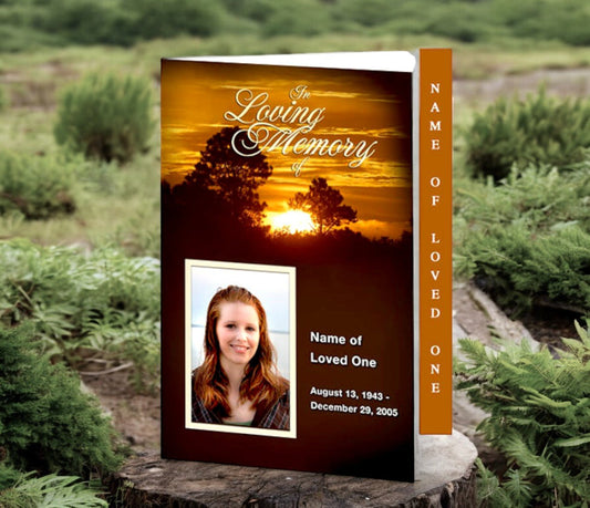 Renewal 4 - Sided Graduated Funeral Program Template - The Funeral Program Site