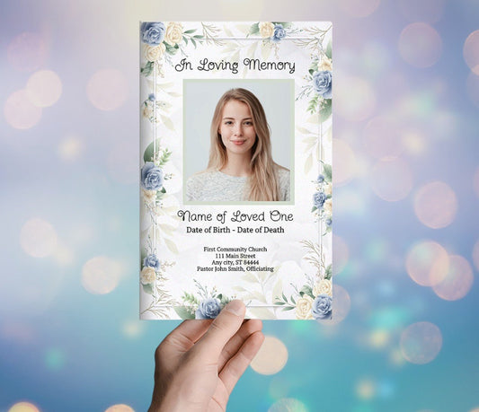 Rosarita Online Funeral Program Template - The Funeral Program Site