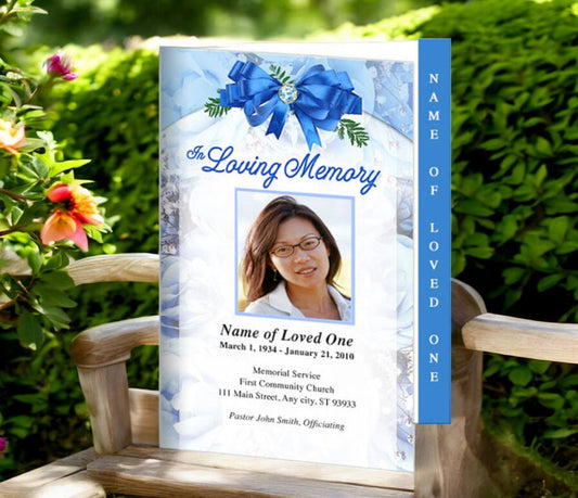 Royal 4 - Sided Graduated Funeral Program Template - The Funeral Program Site