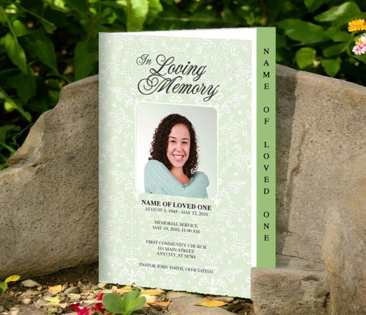 Sachet 4 - Sided Graduated Funeral Program Template - The Funeral Program Site