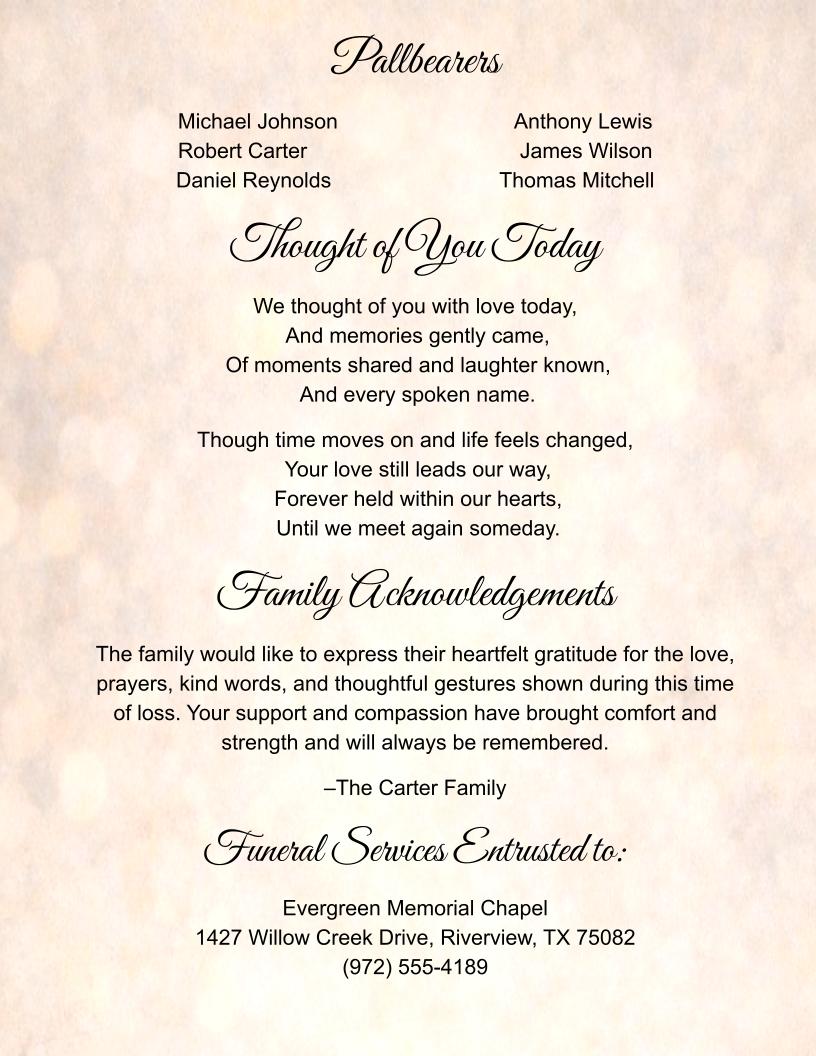 Sacred Harmony Digital Only Funeral Program Template - The Funeral Program Site