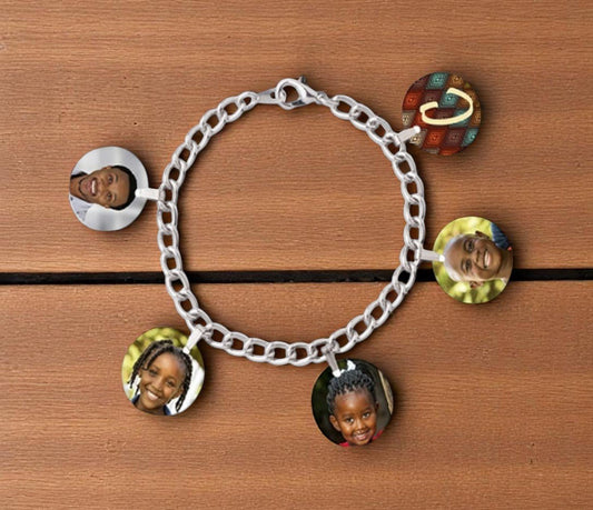 Silver 5 Charm In Memory Bracelet - The Funeral Program Site