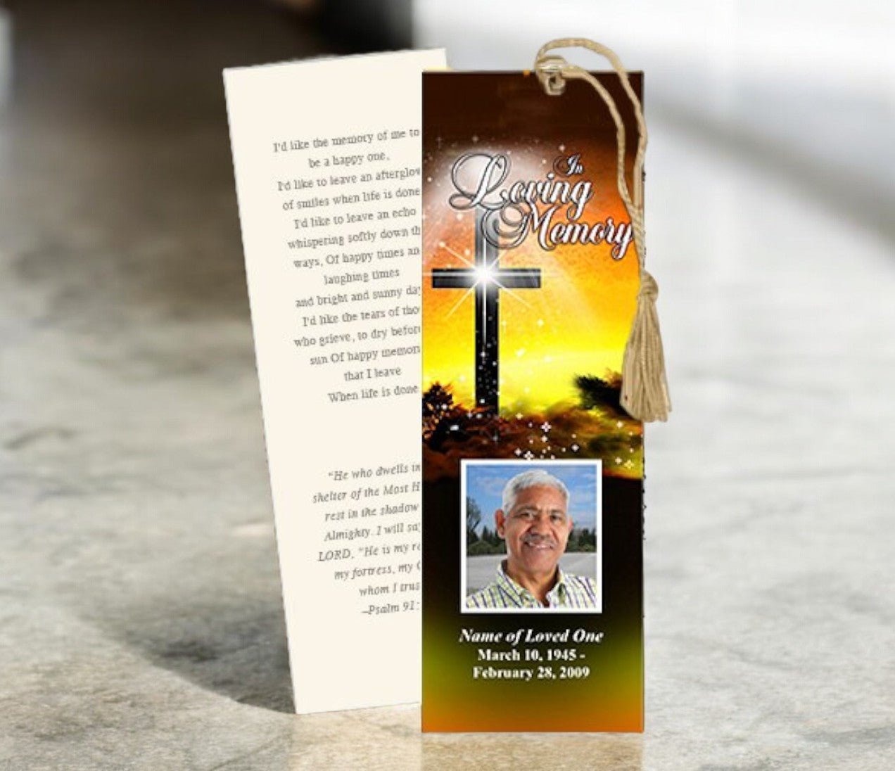 Splendor Template Memorial Bookmarks: Cherished Keepsakes for Remembering Loved Ones ...