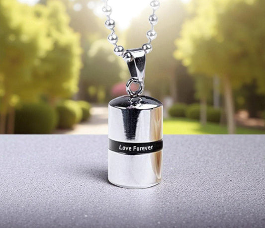 Stainless Steel Love Forever Urn Pendant Necklace - The Funeral Program Site