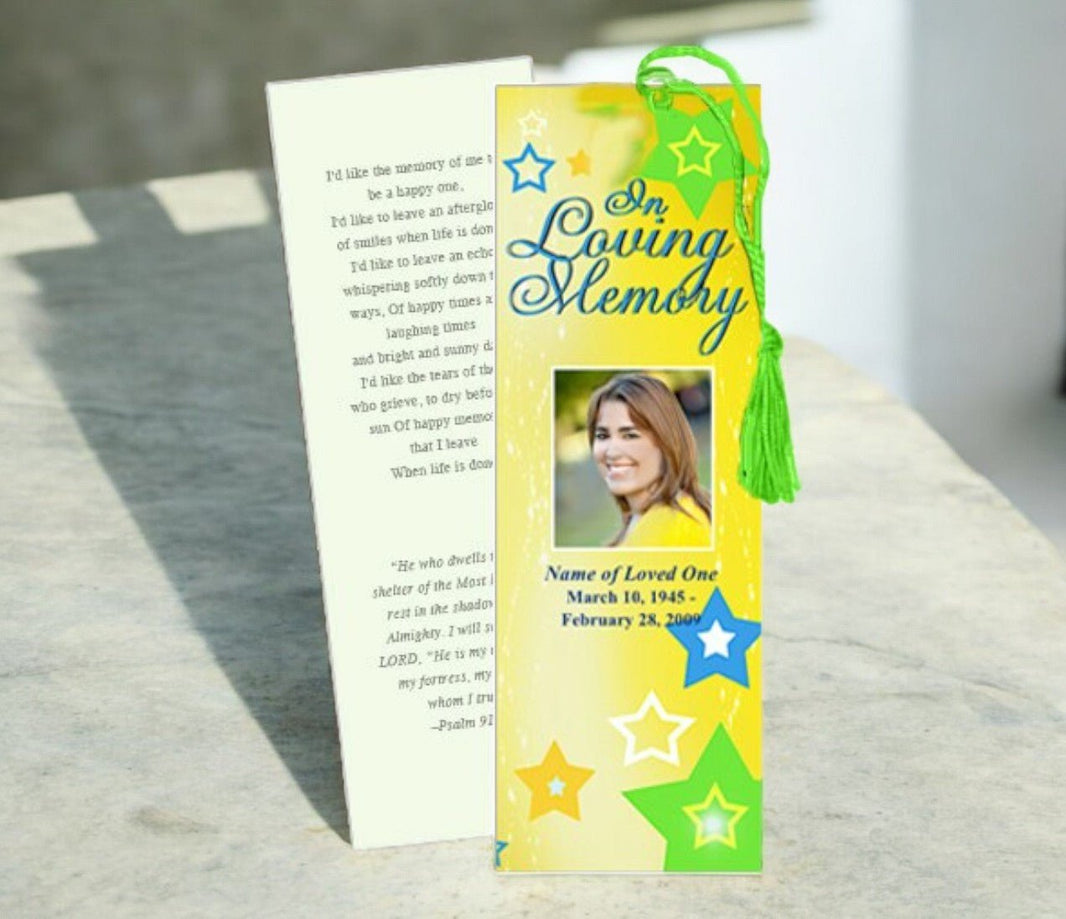 Memorial Bookmarks - DIY Funeral Bookmark Templates - The Funeral ...