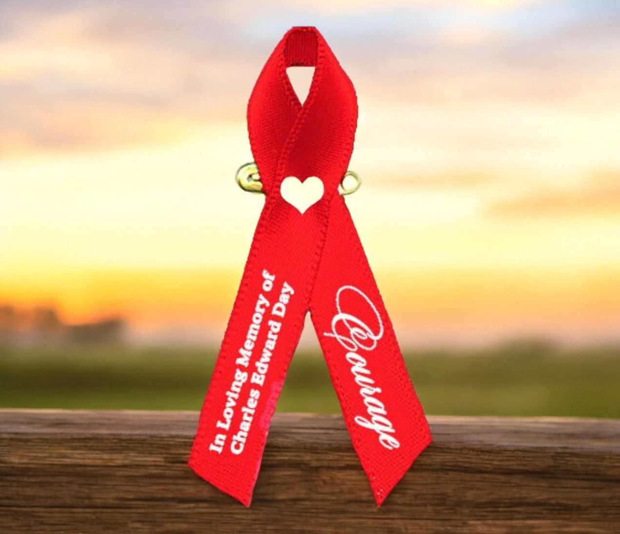 Stroke, Heart Disease Personalized Awareness Ribbon (Red) - Pack of 10 ...