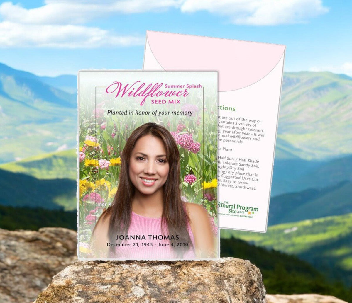memorial wildflower seed packets Summer Splash Wildflower Custom Memorial Seed Packet (Pack of 10)