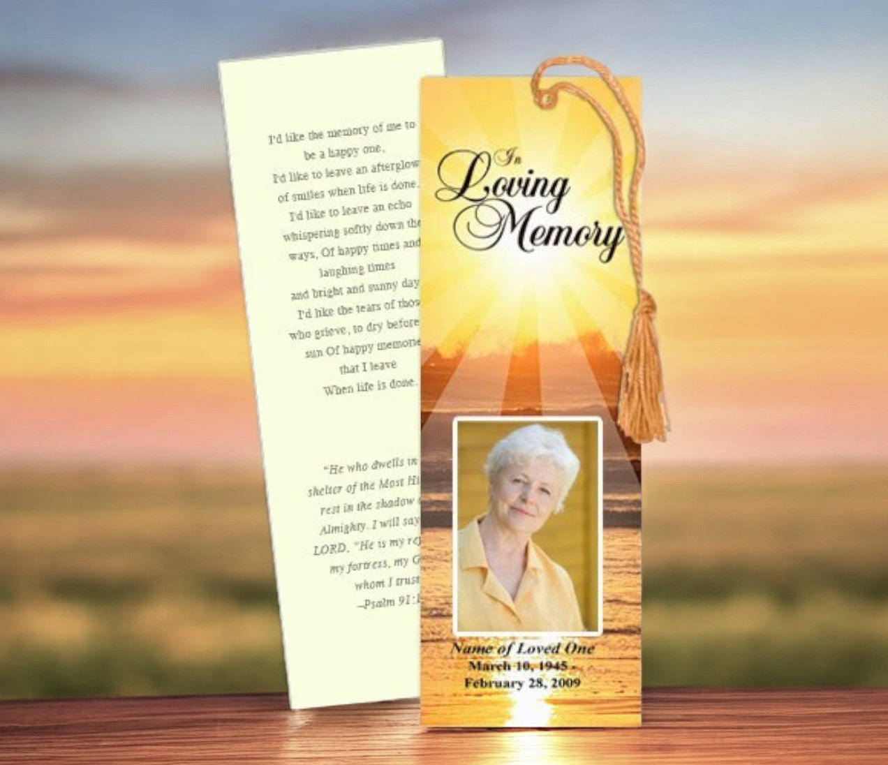 Memory Bookmarks Memorial Bookmarks: A Timeless Tribute in a Small Package – The Funeral ...
