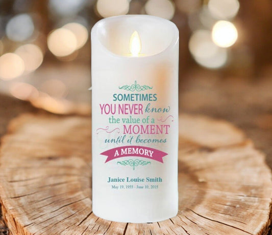 The Value Dancing Wick LED Memorial Candle - The Funeral Program Site
