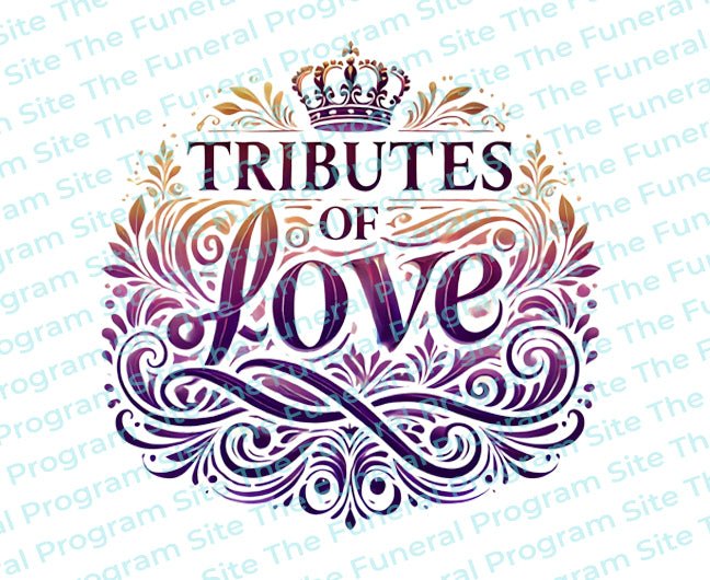 Tributes of Love Funeral Program Title - The Funeral Program Site