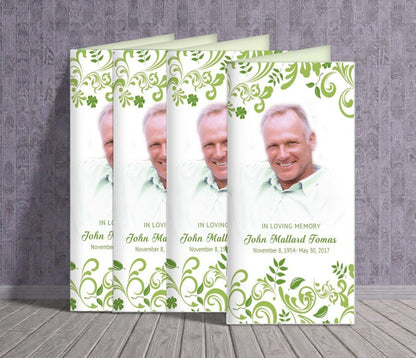 Tropicana Long Fold Program Design & Print (Pack of 50) - The Funeral Program Site