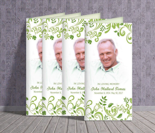 Tropicana Long Fold Program Design & Print (Pack of 50) - The Funeral Program Site