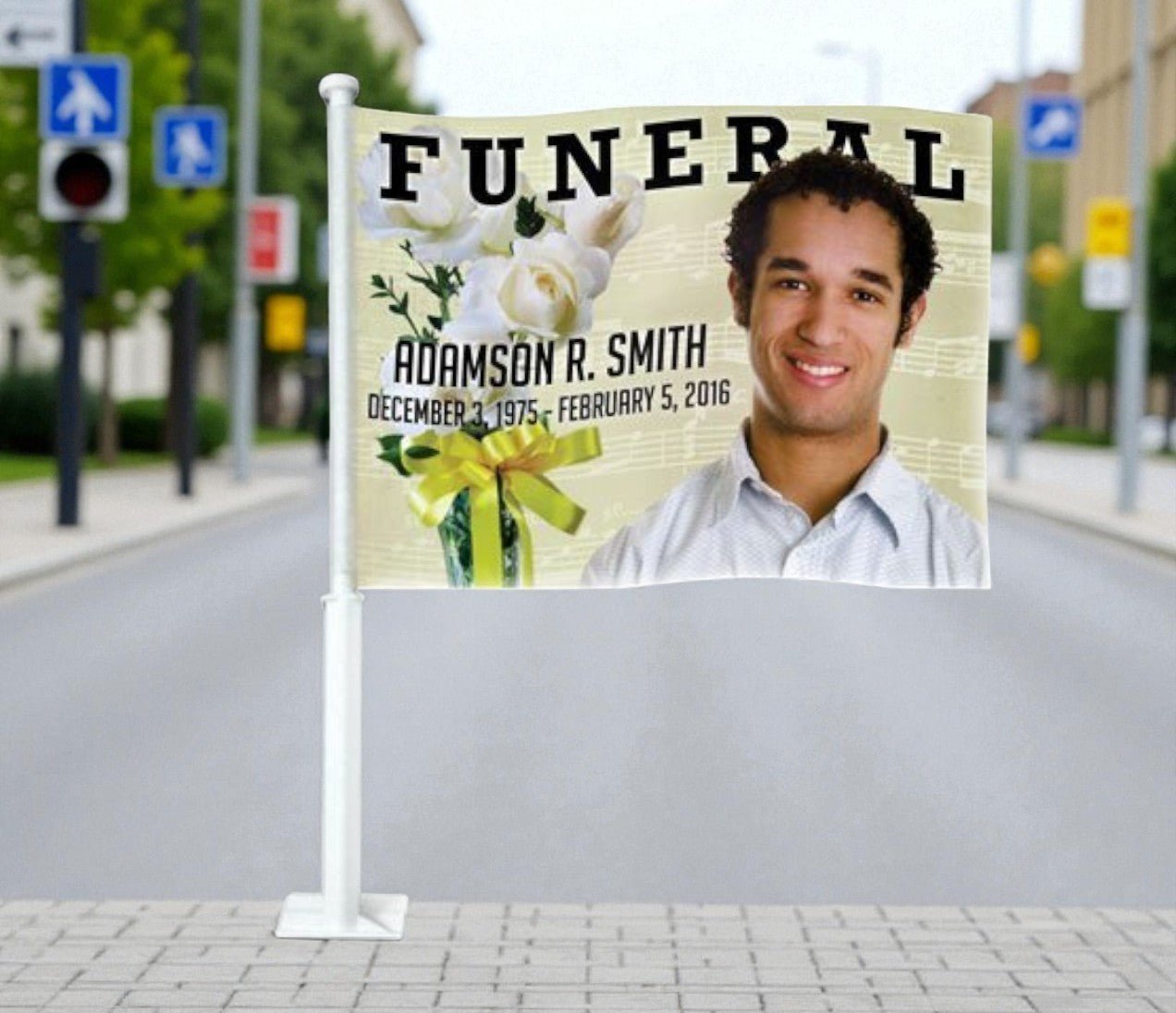 Vivace Funeral Car Flag and Pole - The Funeral Program Site
