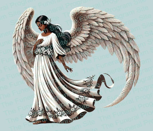 Walking Angel Funeral Clip Art - The Funeral Program Site