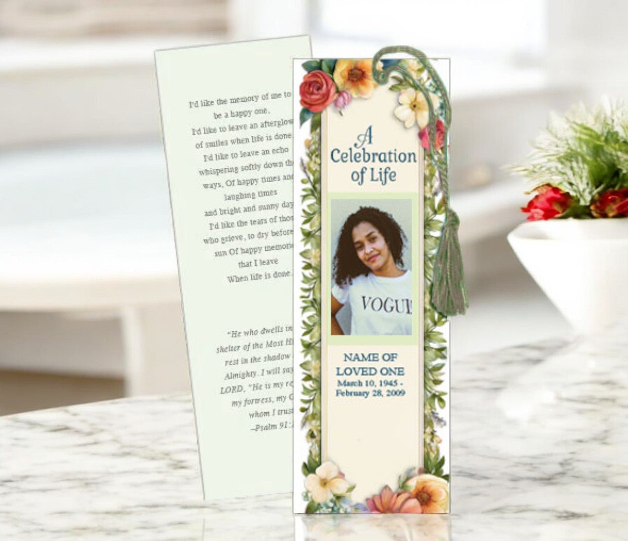 Memory Bookmarks Memorial Bookmarks: A Thoughtful Keepsake of Remembrance and Reflectio ...