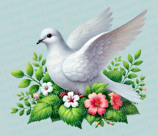 White Dove Funeral Clip Art - The Funeral Program Site