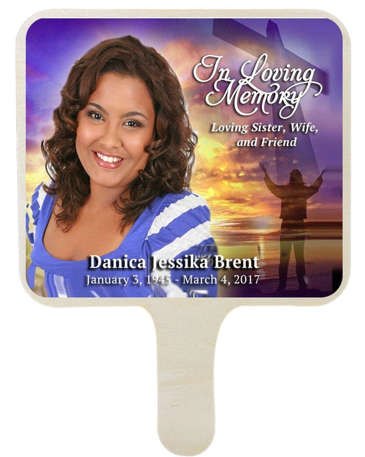 Worship All - In - One Memorial Hand Fan (Pack of 10) - The Funeral Program Site