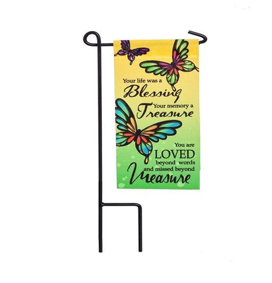 Your Life A Blessing Memorial Garden or Cemetery Flag - The Funeral Program Site
