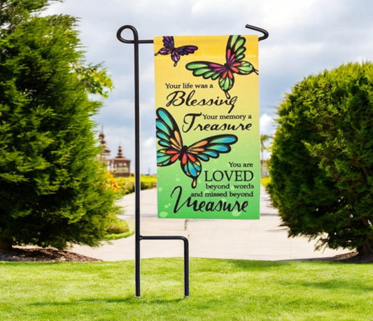 Your Life A Blessing Memorial Garden or Cemetery Flag - The Funeral Program Site