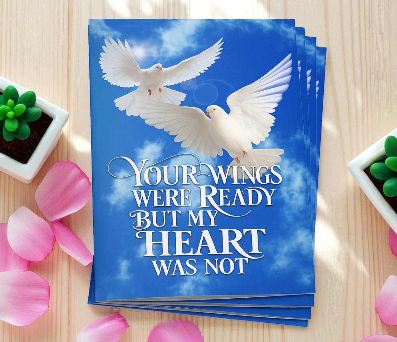 Your Wings Funeral Program Paper (Pack of 25) - The Funeral Program Site