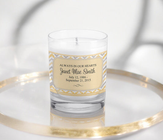 ZigZag Personalized Votive Memorial Candle - The Funeral Program Site