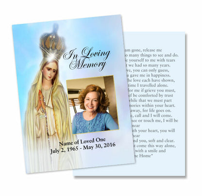 Blessed Small Memorial Card Template.