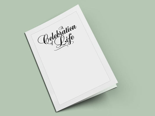 A Celebration of Life Funeral Program Title - The Funeral Program Site