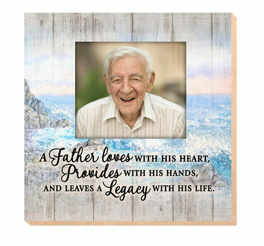 A Father Loves In Loving Memory Wood Sign - The Funeral Program Site