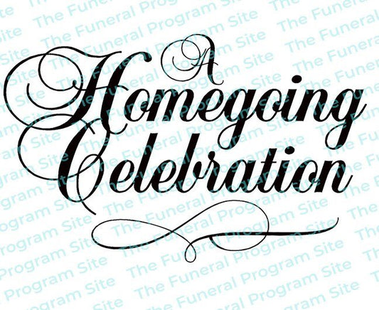 A Homegoing Celebration Funeral Program Title - The Funeral Program Site
