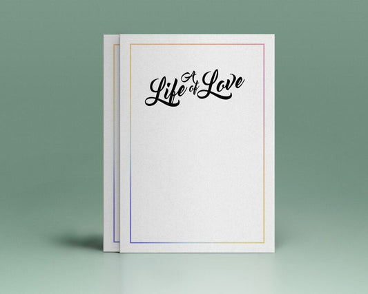 A Life of Love Word Art Funeral Program Title - The Funeral Program Site