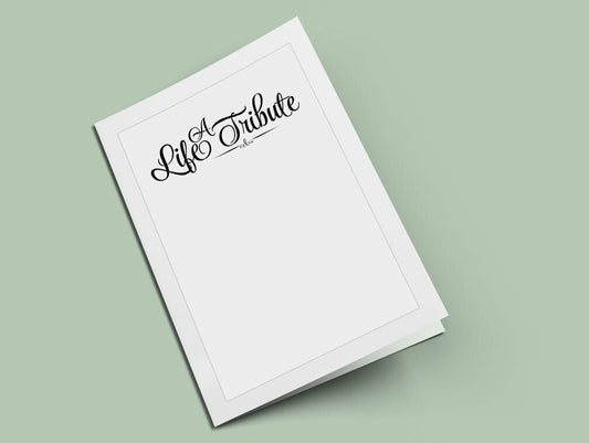 A Life Tribute Funeral Program Title - The Funeral Program Site