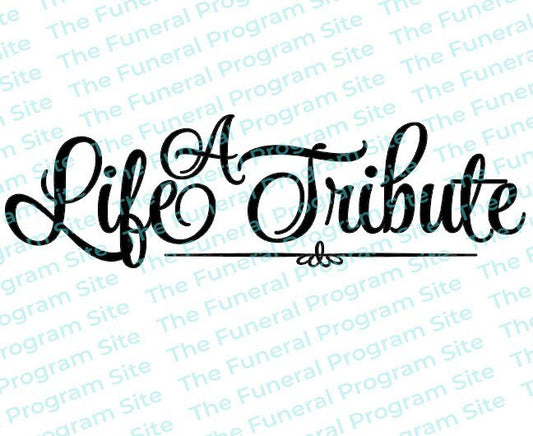 A Life Tribute Funeral Program Title - The Funeral Program Site
